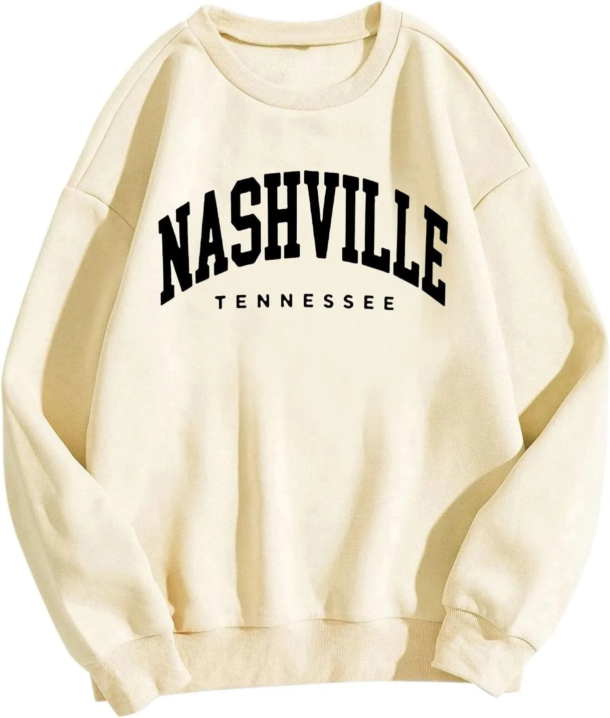 Nashville Print Womens Sweatshirts Trendy Long Sleeve Hoodies Crewneck Pullover Top Fall Fashion Preppy Clothes