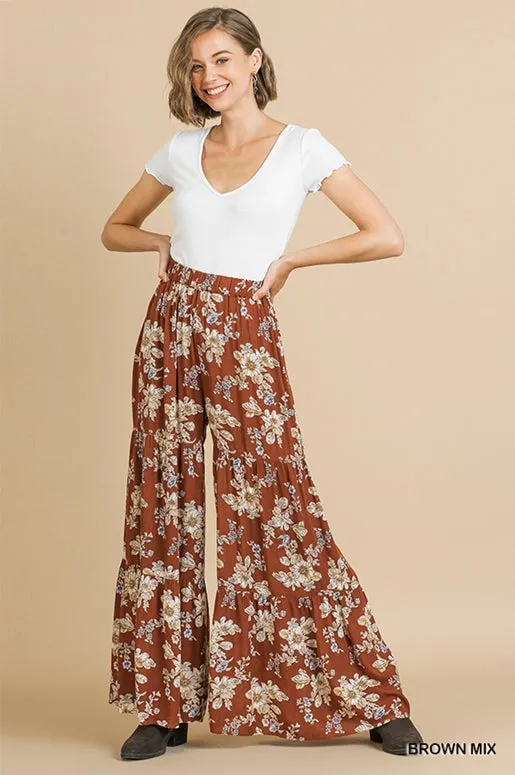 NEW Floral Wide Leg Flowy Pant (S)