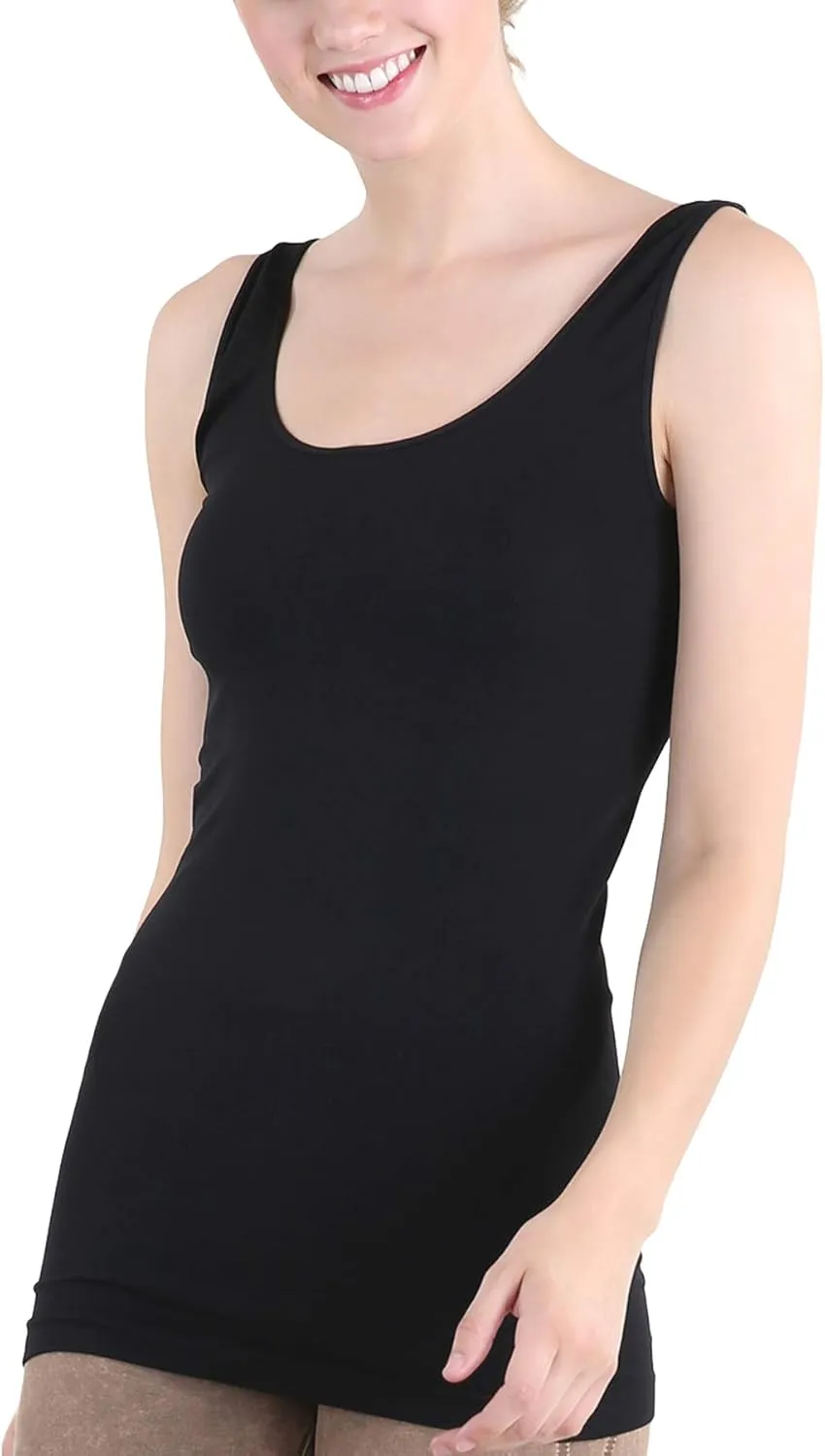 NIKIBIKI Women Seamless Reversible Classic Tank Top, Made in U.S.A, One Size