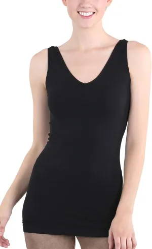 NIKIBIKI Women Seamless Reversible Classic Tank Top, Made in U.S.A, One Size