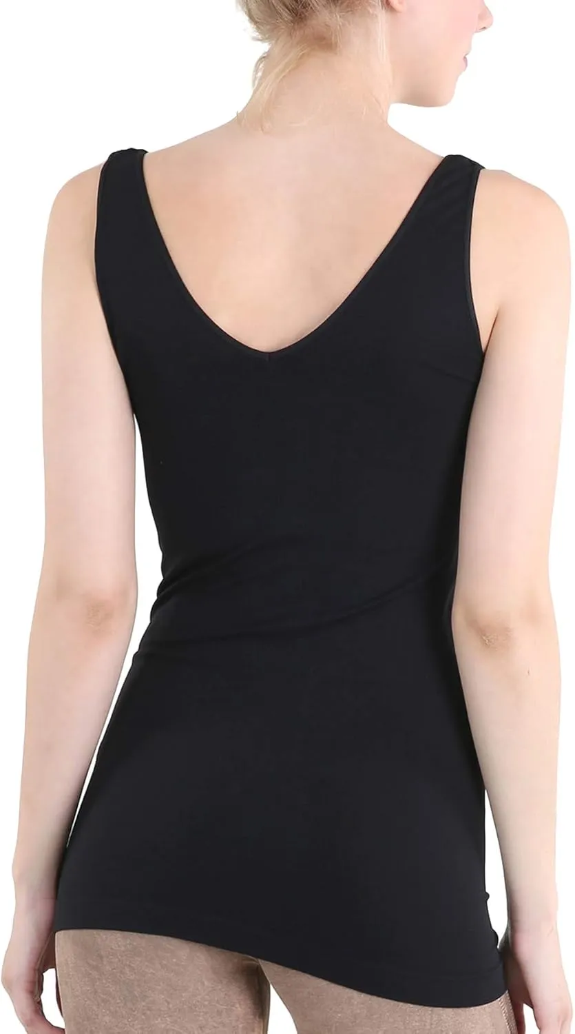 NIKIBIKI Women Seamless Reversible Classic Tank Top, Made in U.S.A, One Size