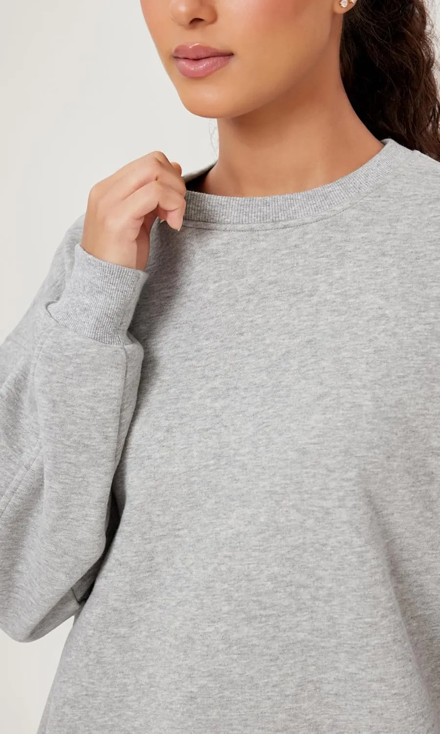 ODODOS Women's Fleece Lined Oversized Sweatshirts Long Sleeve Crew Neck Pullover Top
