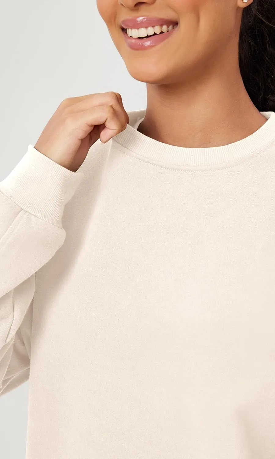 ODODOS Women's Fleece Lined Oversized Sweatshirts Long Sleeve Crew Neck Pullover Top