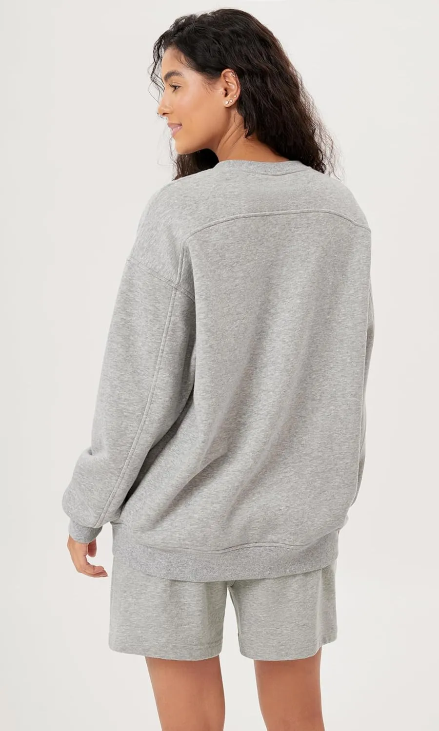 ODODOS Women's Fleece Lined Oversized Sweatshirts Long Sleeve Crew Neck Pullover Top