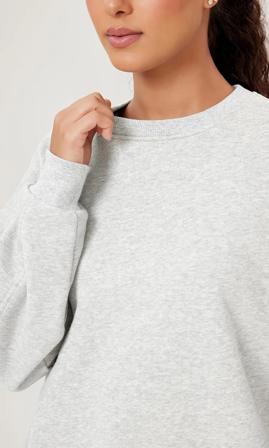 ODODOS Women's Fleece Lined Oversized Sweatshirts Long Sleeve Crew Neck Pullover Top