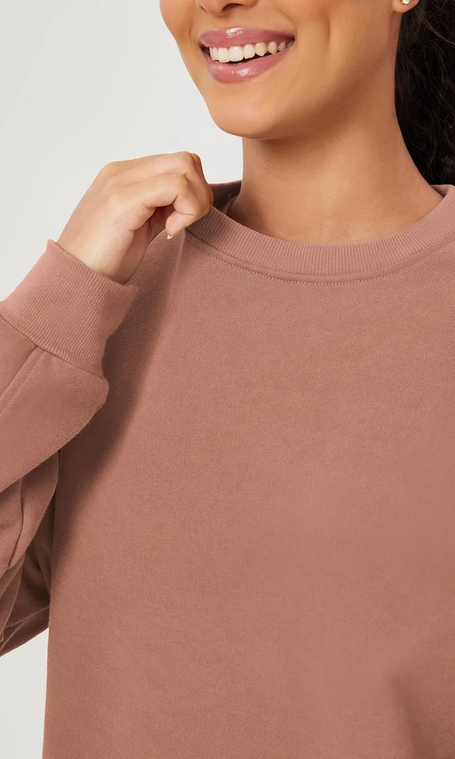 ODODOS Women's Fleece Lined Oversized Sweatshirts Long Sleeve Crew Neck Pullover Top