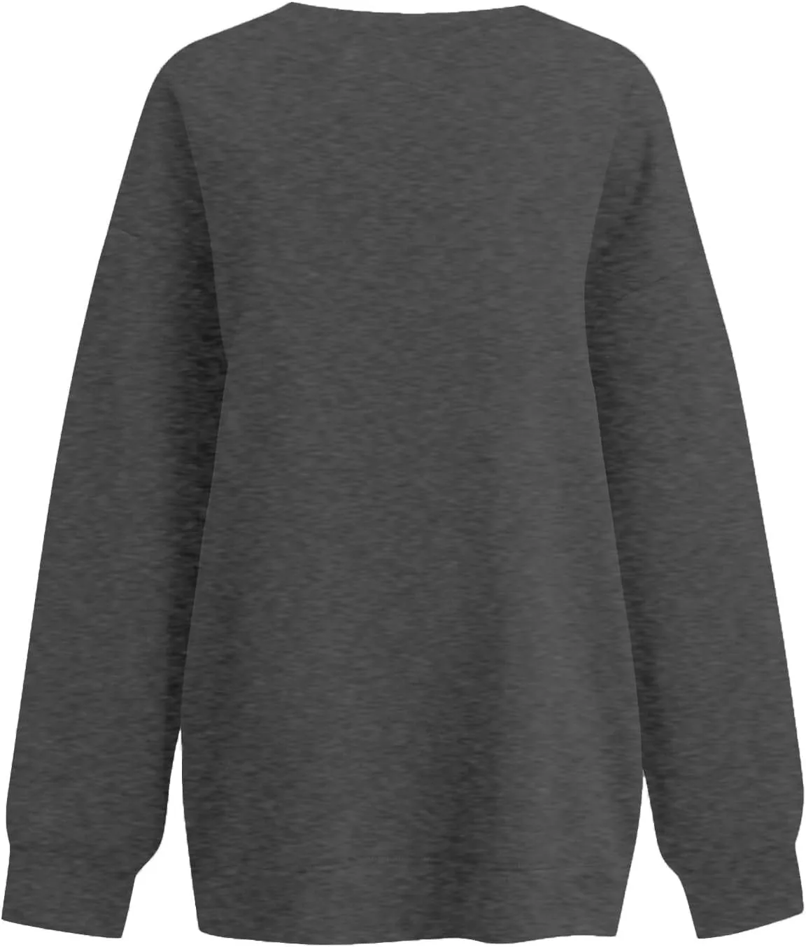 Oversized Sweatshirt for Women Fleece Hoodies Pullover V Neck Long Sleeve Shirts Sweatshirt No Hood Loose Fitting Tops