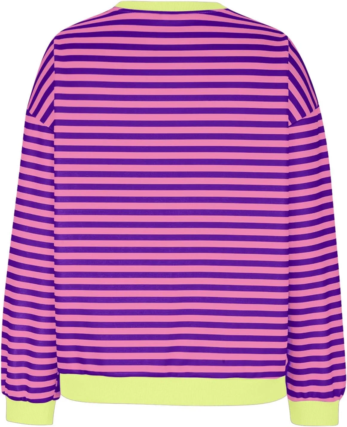 Oversized Sweatshirts for Women Casual Long Sleeve Stripes Sweatshirts Shirts Trendy Crewneck Tops Fall Fashion Clothes