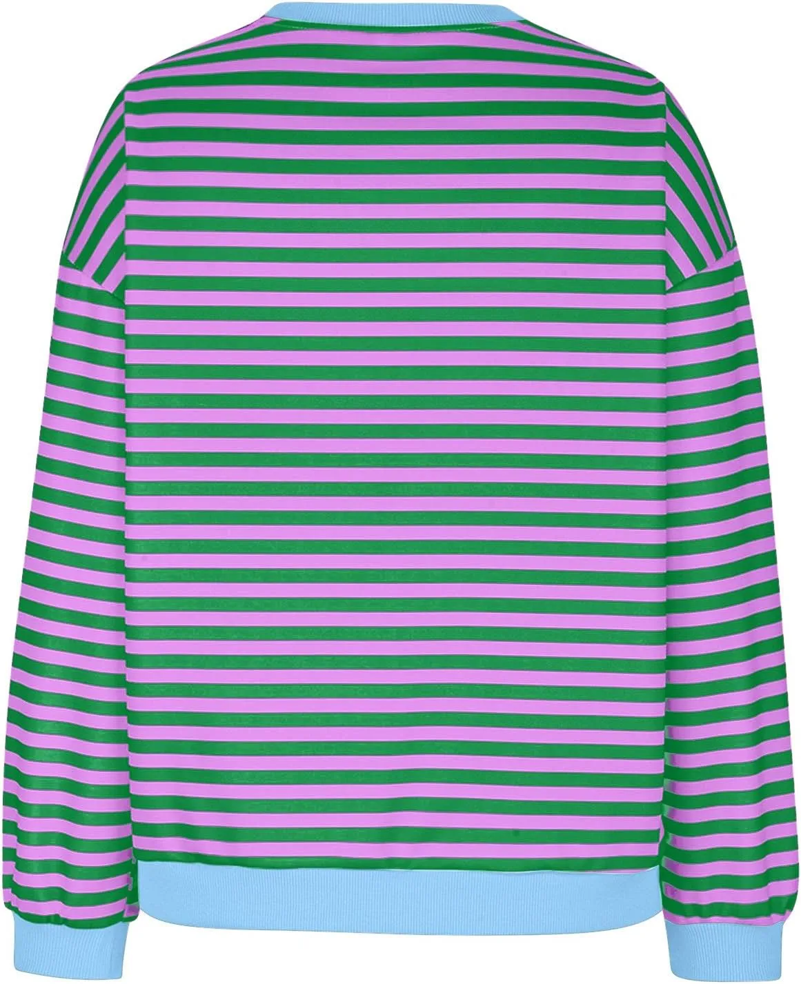 Oversized Sweatshirts for Women Casual Long Sleeve Stripes Sweatshirts Shirts Trendy Crewneck Tops Fall Fashion Clothes