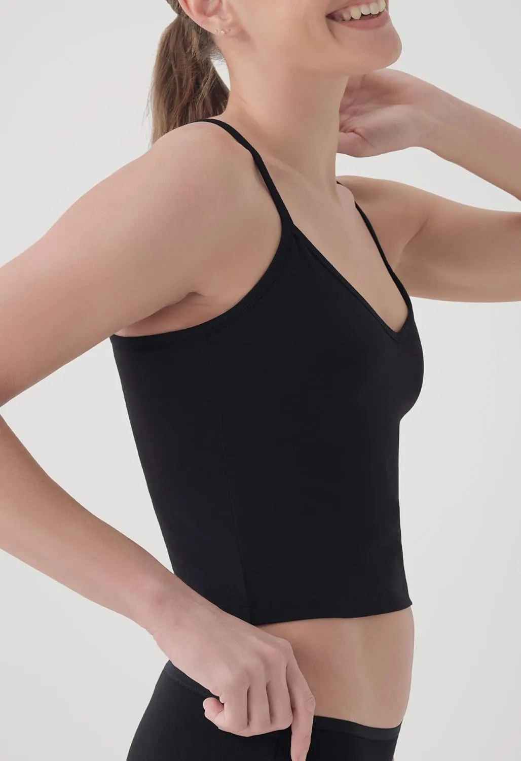 Pact Organic Cotton Women's Everyday Shelf Bra Cropped Camisole