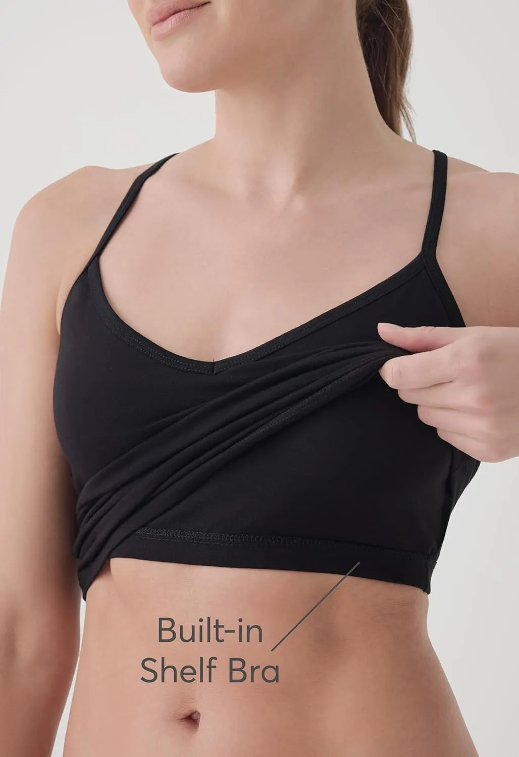 Pact Organic Cotton Women's Everyday Shelf Bra Cropped Camisole