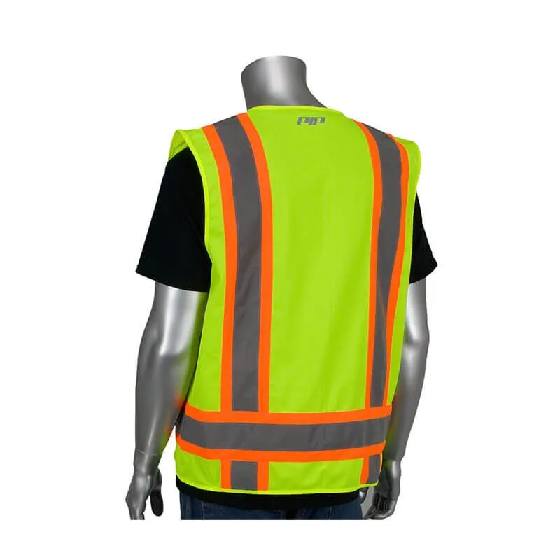 PIP ANSI Type R Class 2 Two-Tone Solid Surveyors Vest 302-0500S