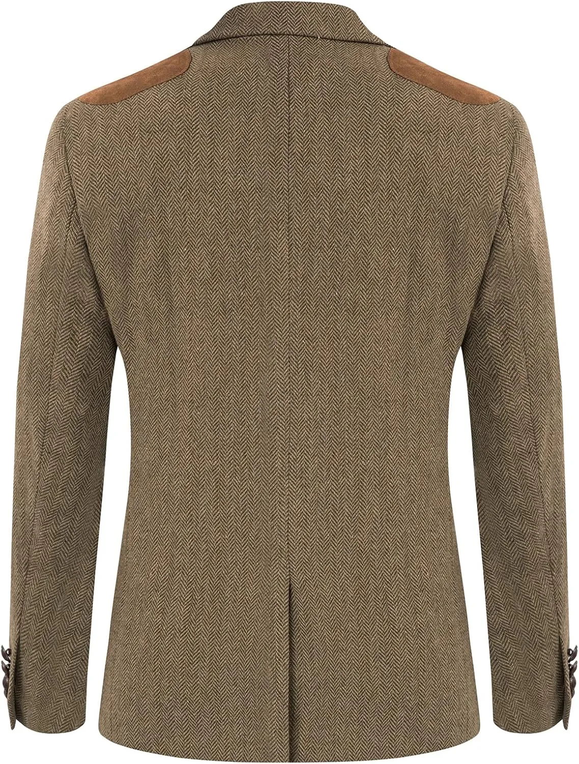 PJ PAUL JONES Men's Blazer Herringbone Tweed Sport Coats Two Button Wool Blend Formal Jacket