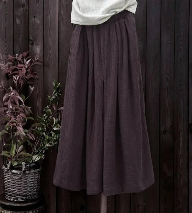 Plus Size Flowy Linen Palazzo Pants  | Zen