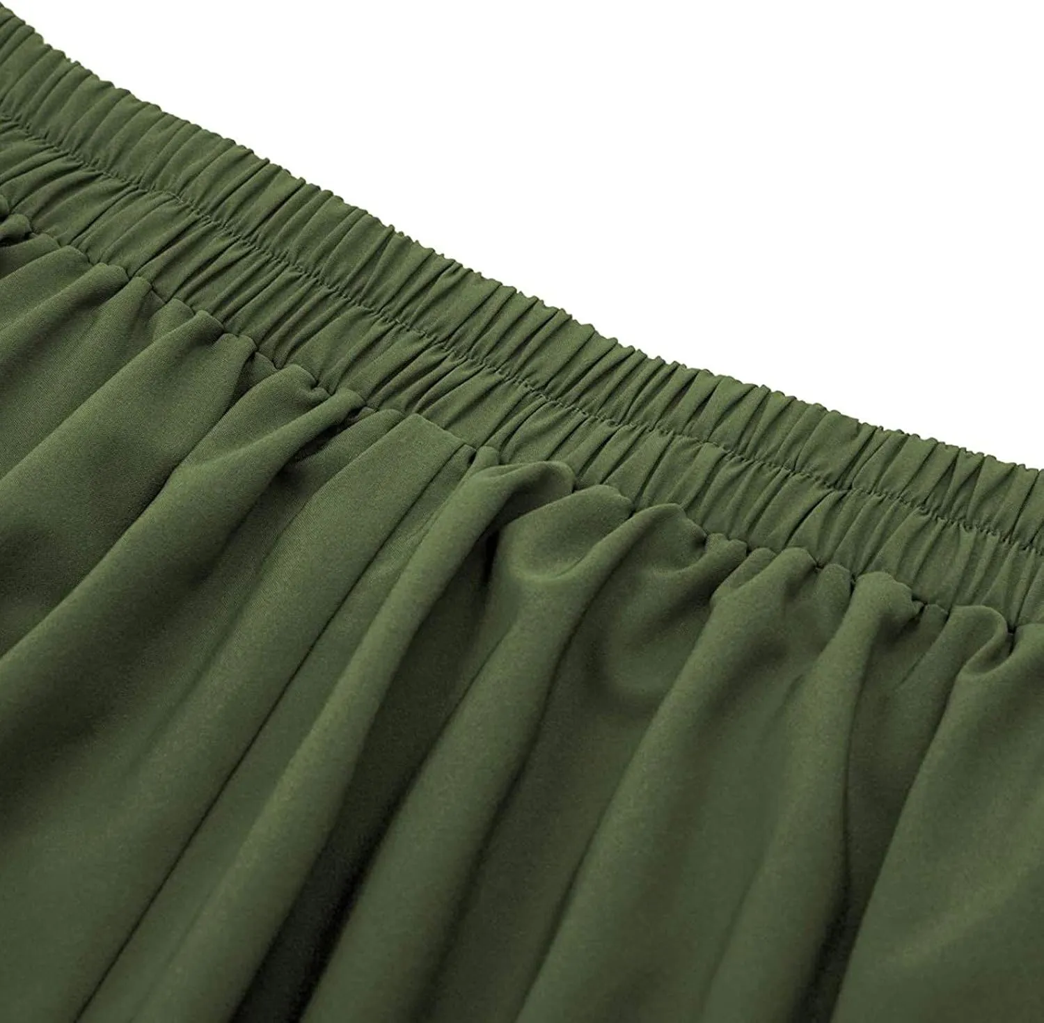 Plus Size Skirts for Curvy Women Pleated Ruffle Swing Maxi Skirt Dress Summer Causal Solid High Elastic Waist Skirt