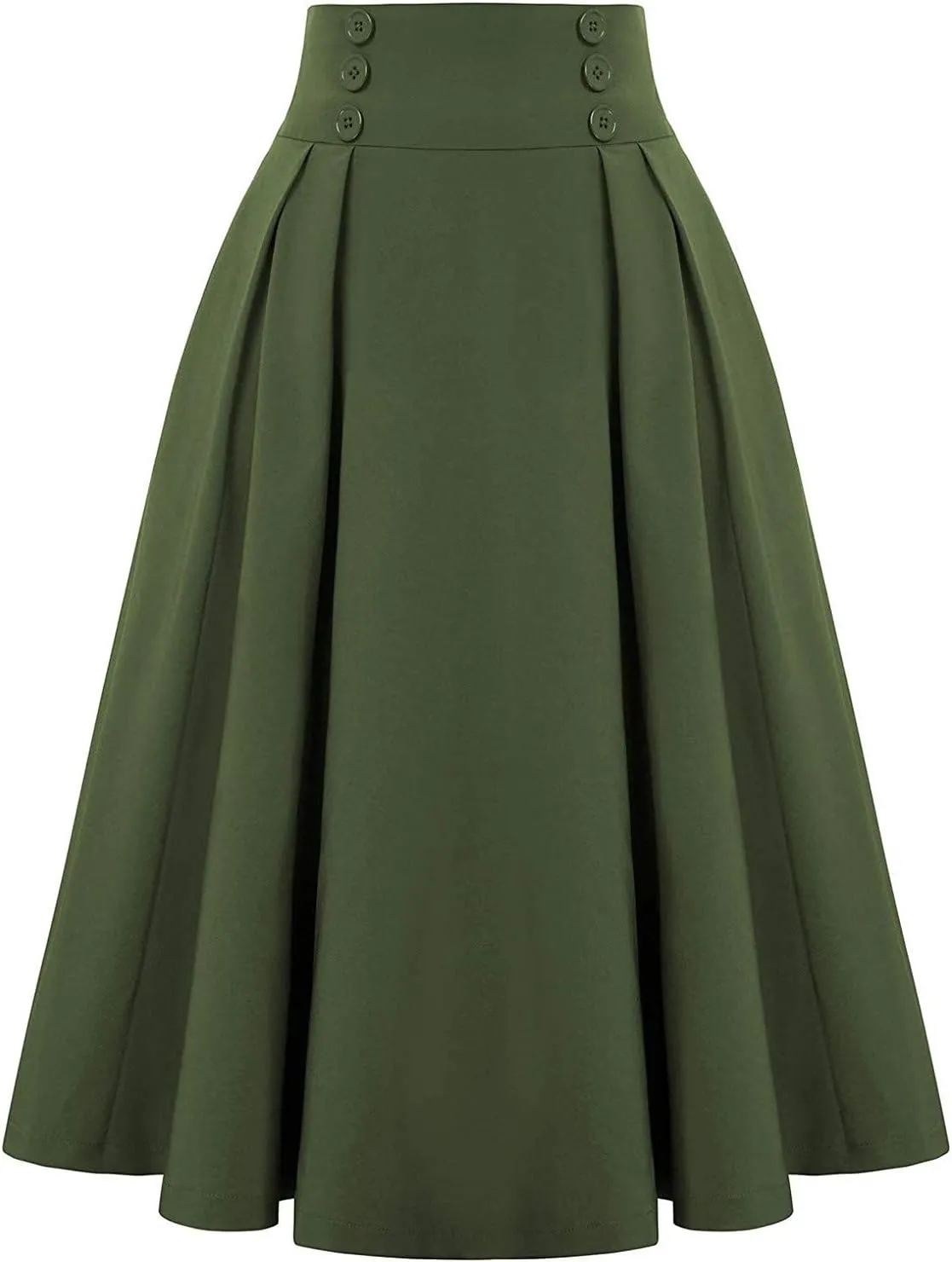 Plus Size Skirts for Curvy Women Pleated Ruffle Swing Maxi Skirt Dress Summer Causal Solid High Elastic Waist Skirt