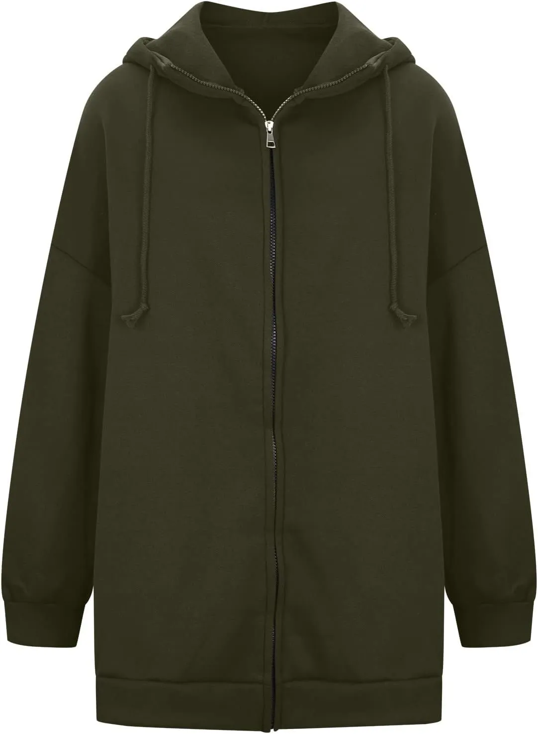 Plus Size Zip Up Hoodies For Women Casual Long Sleeve Hooded Long Sweatshirts Fall Fashion Winter Jackets With Pockets