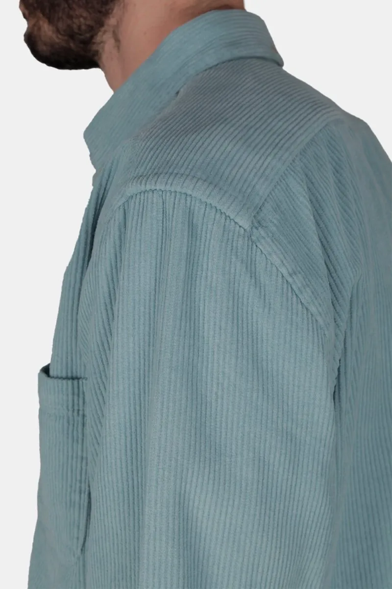 Portuguese Flannel Thick Lobo Cotton-Corduroy Shirt (Turquoise)