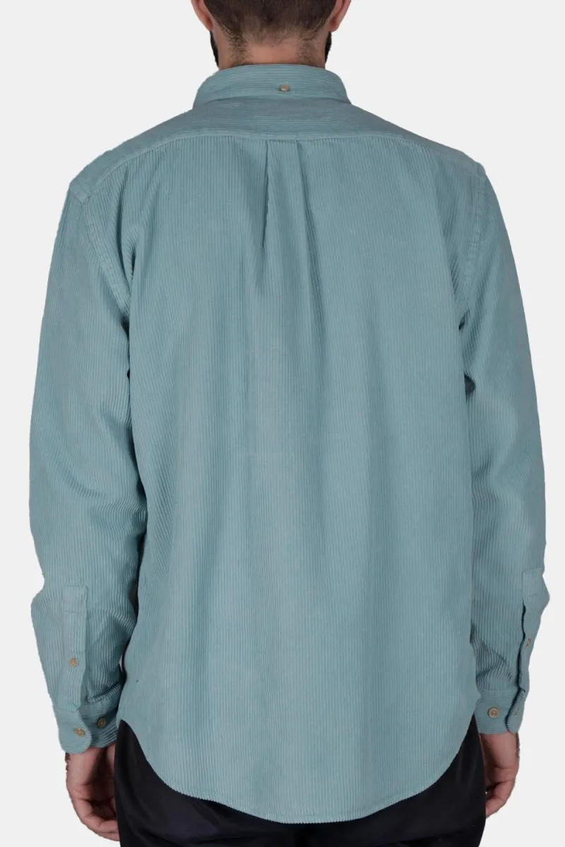 Portuguese Flannel Thick Lobo Cotton-Corduroy Shirt (Turquoise)