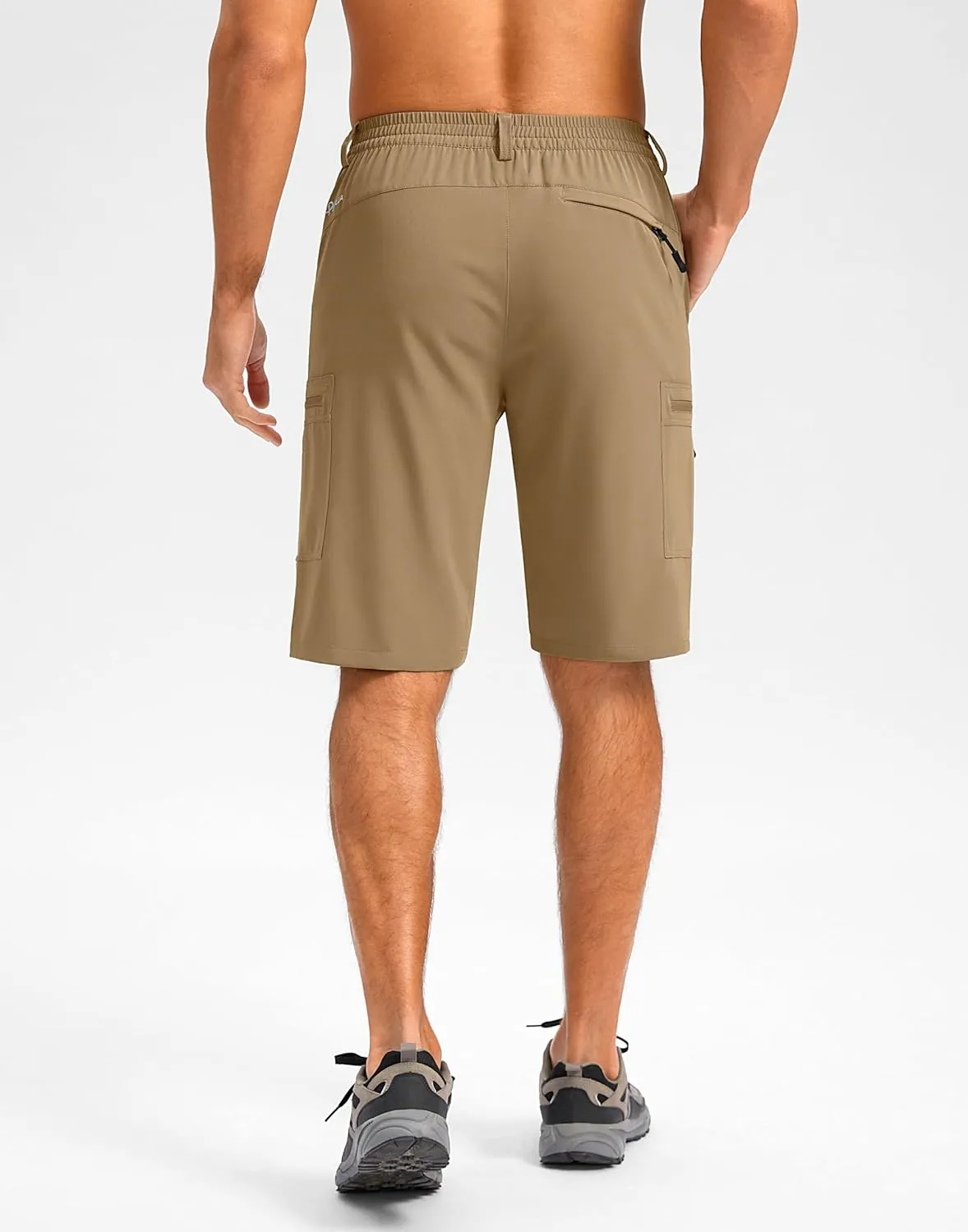 Pudolla Men's Hiking Shorts 11" Lightweight Cargo Work Shorts for Men Summer Travel Golf Casual Outdoor with 5 Pockets