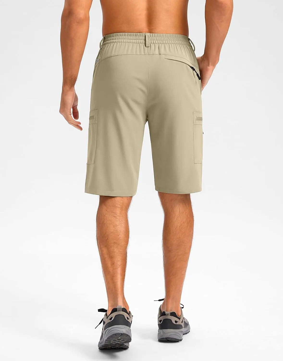 Pudolla Men's Hiking Shorts 11" Lightweight Cargo Work Shorts for Men Summer Travel Golf Casual Outdoor with 5 Pockets