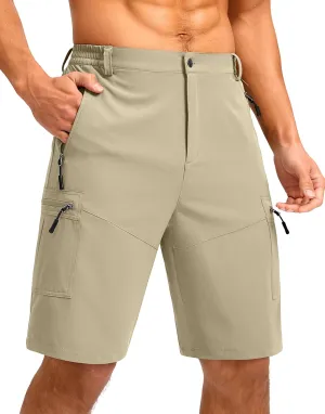 Pudolla Men's Hiking Shorts 11" Lightweight Cargo Work Shorts for Men Summer Travel Golf Casual Outdoor with 5 Pockets