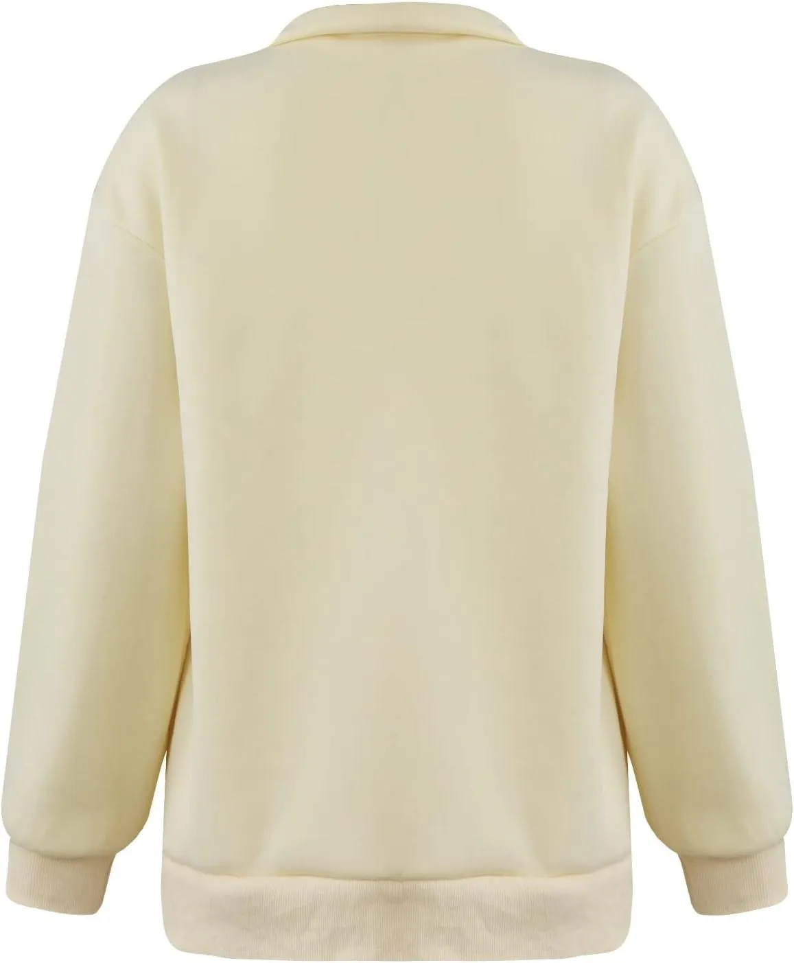Quarter Zip Sweatshirt Women Oversized Zip Up Hoodie 1/4 Zip Fleece Pullover Long Sleeve Sweater Preppy Sweatshirts