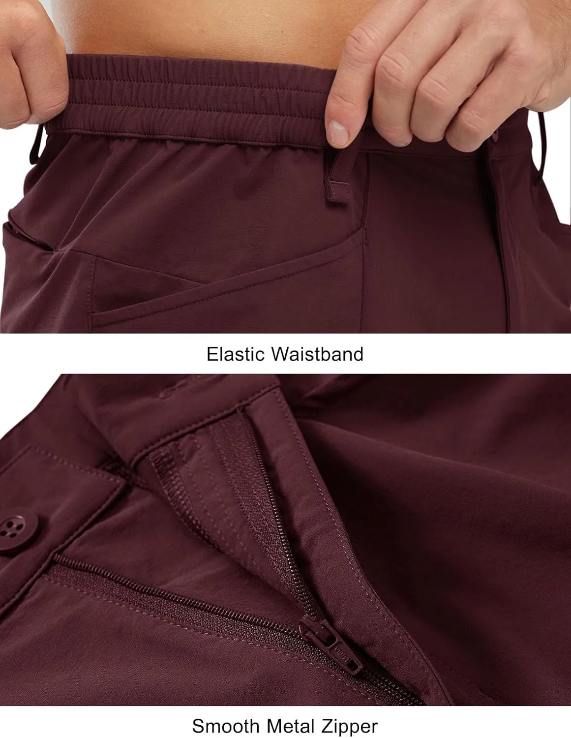 Rdruko Men's Stretch Golf Shorts 7 Inch Inseam Dress Casual Dry Fit Elastic Waist Lightweight Flat Front Work Shorts