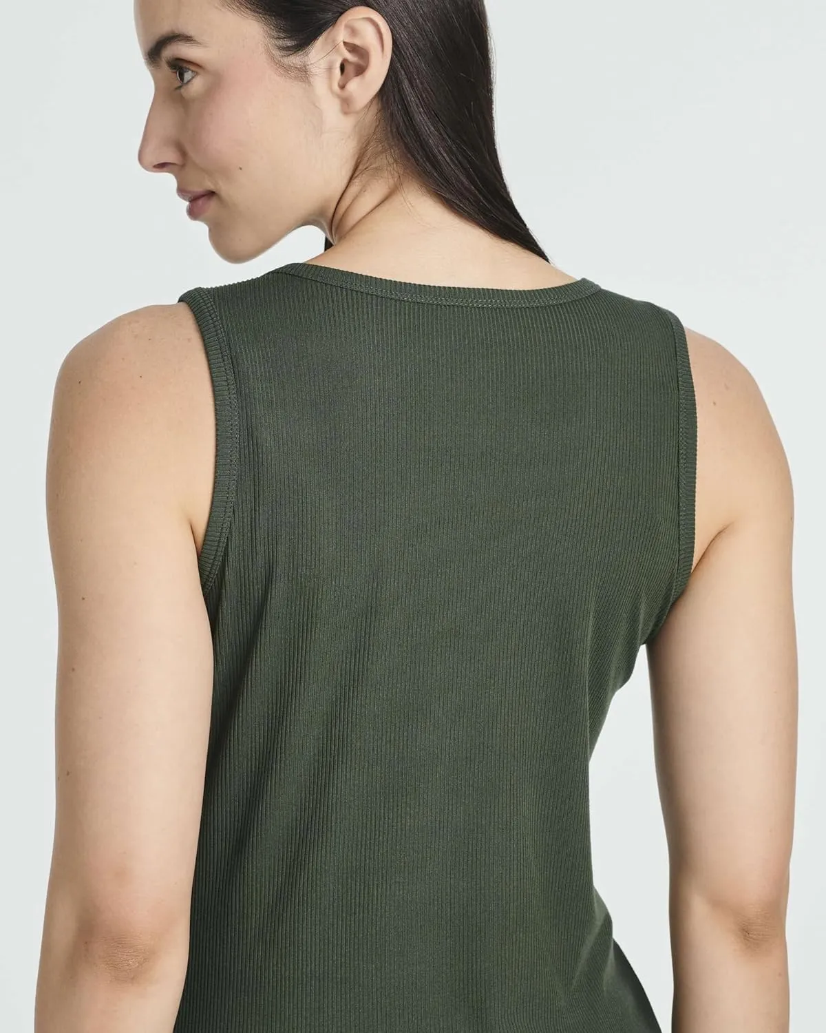 Real Essentials 5 Pack: Women's Ribbed Sleeveless Tank Top - Yoga Casual Tops
