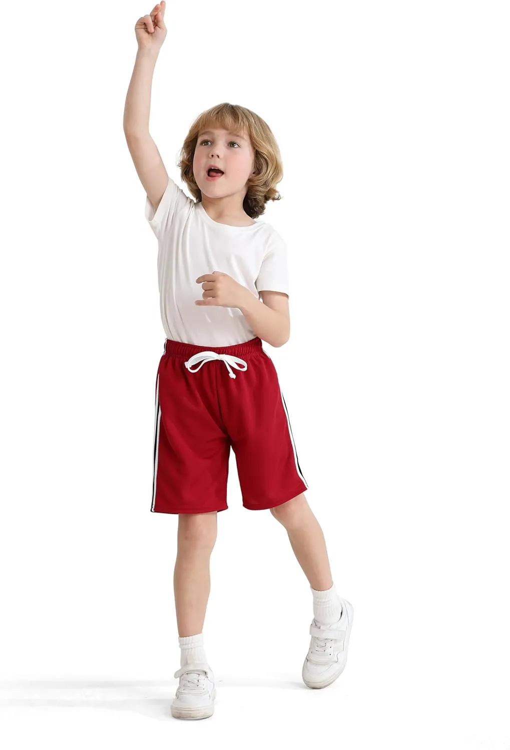 Resinta 5 Pack Toddler Boys Shorts Boys Quick Dry Athletic Pull-On Shorts with Elastic Waist for Summer Playwear