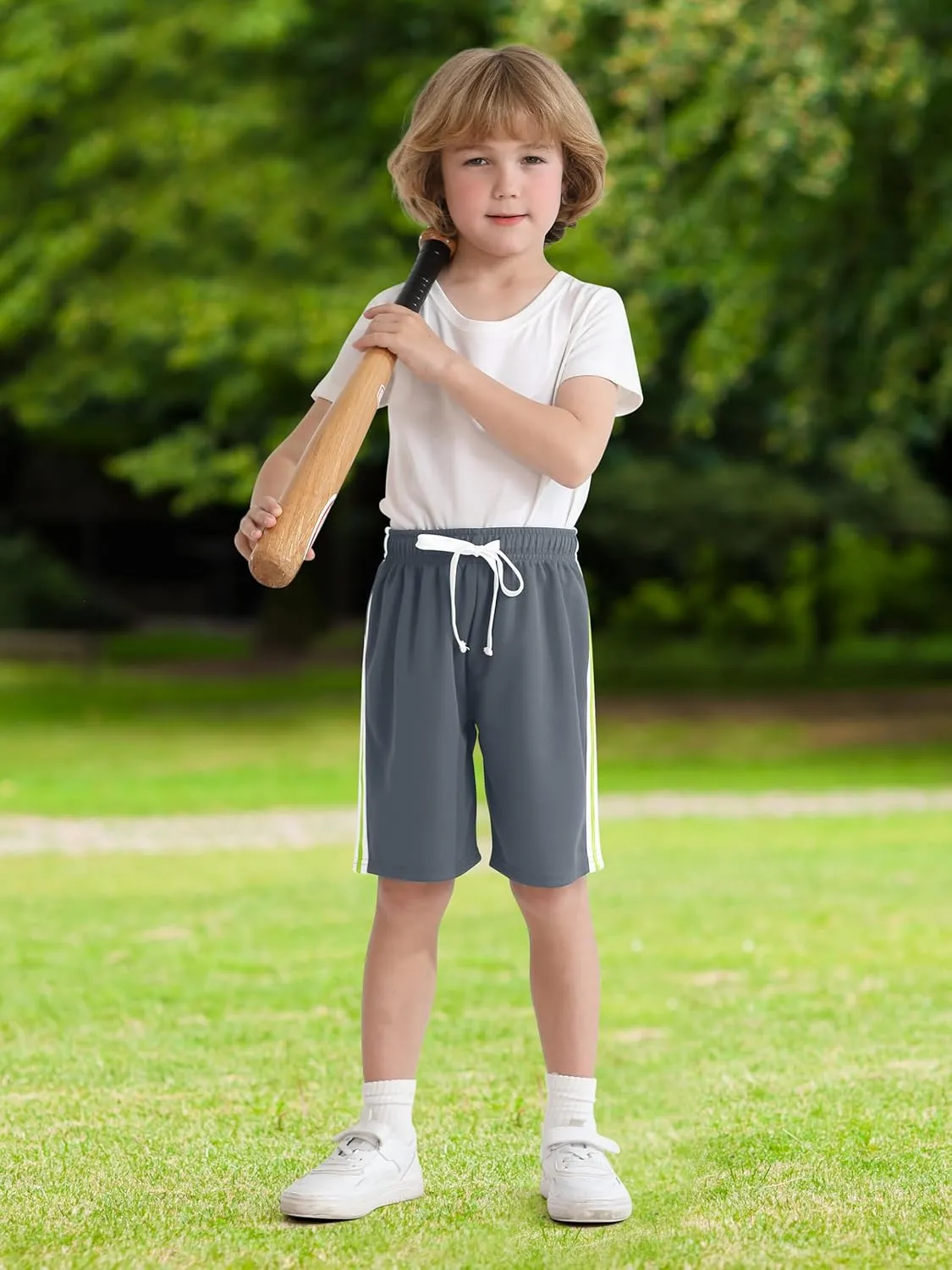 Resinta 5 Pack Toddler Boys Shorts Boys Quick Dry Athletic Pull-On Shorts with Elastic Waist for Summer Playwear