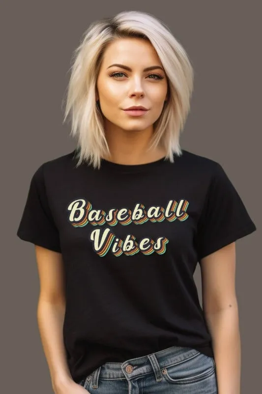 Retro Baseball Vibes Design PNG Download
