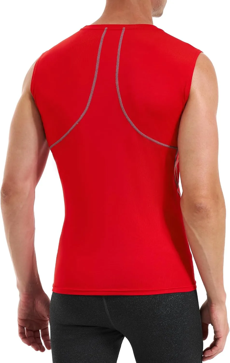 Runhit Sleeveless Compression Shirt Men Tank Top Athletic Muscle Shirts for Men
