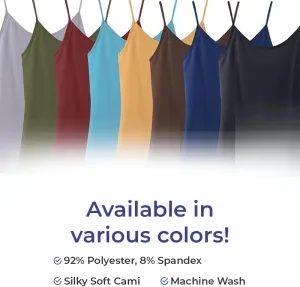 SAGEFINDS Womens Camisole | Basic Tank Top | Adjustable Spaghetti Straps | Silky Soft Cami