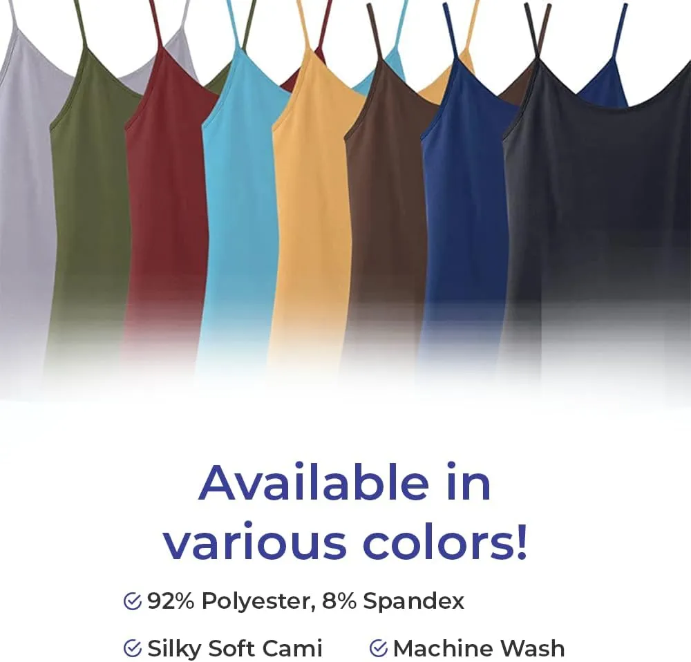 SAGEFINDS Womens Camisole | Basic Tank Top | Adjustable Spaghetti Straps | Silky Soft Cami