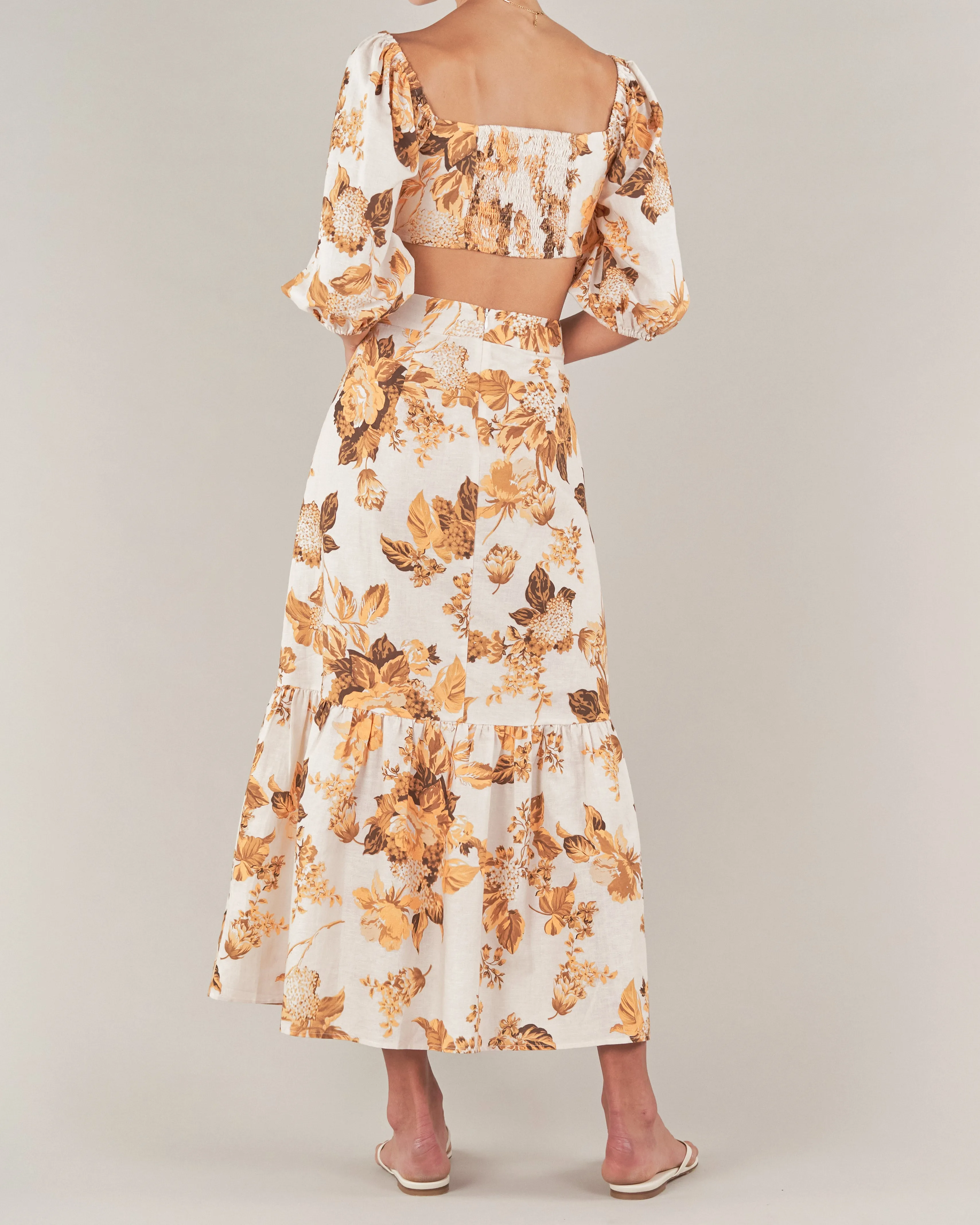 Saint Lucia Linen Maxi Skirt