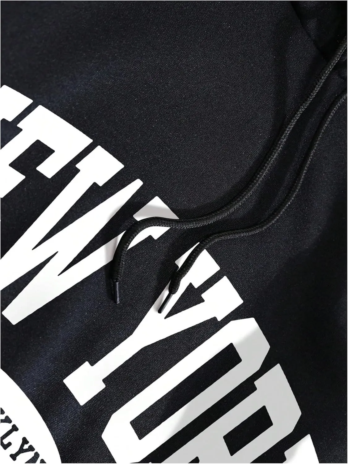 SHENHE Women's Drawstring Long Sleeve Graphic Letter Print Thermal Hoodie Sweatshirt Top