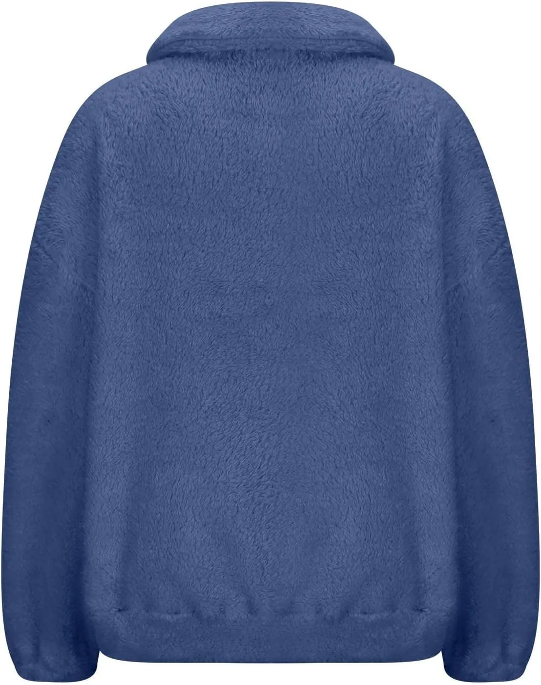 Sherpa Half Zip Pullover Women Oversized Quarter Zip Cropped Sweatshirt Fuzzy Fleece Lined Zip Up Hoodie with Pockets