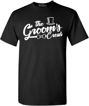 shop4ever The Groom and Groom's Crew Top Hat Bow Tie T-Shirt