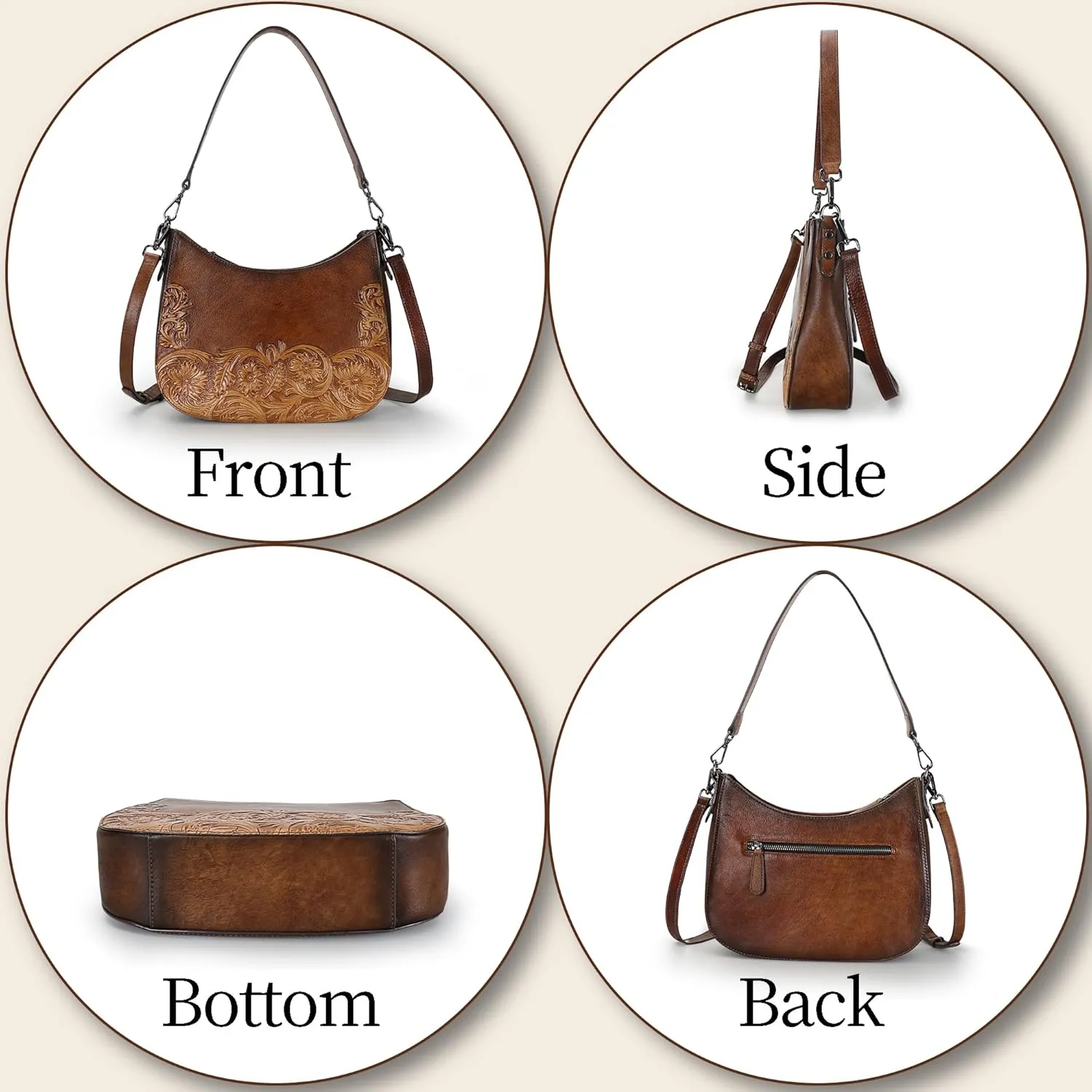 Shoulder Bag Women Crossbody Bag Genuine Leather Satchel Handbags Top Handle Purse