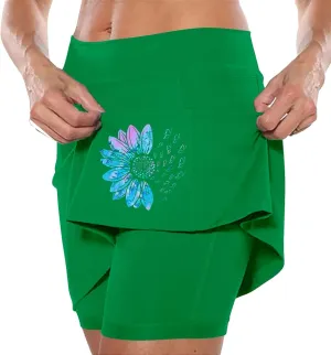 Skorts for Women with Pockets High Waist Tummy Control Skorts Yoga Lightweight Trendy Fit It Outfits with Pockets