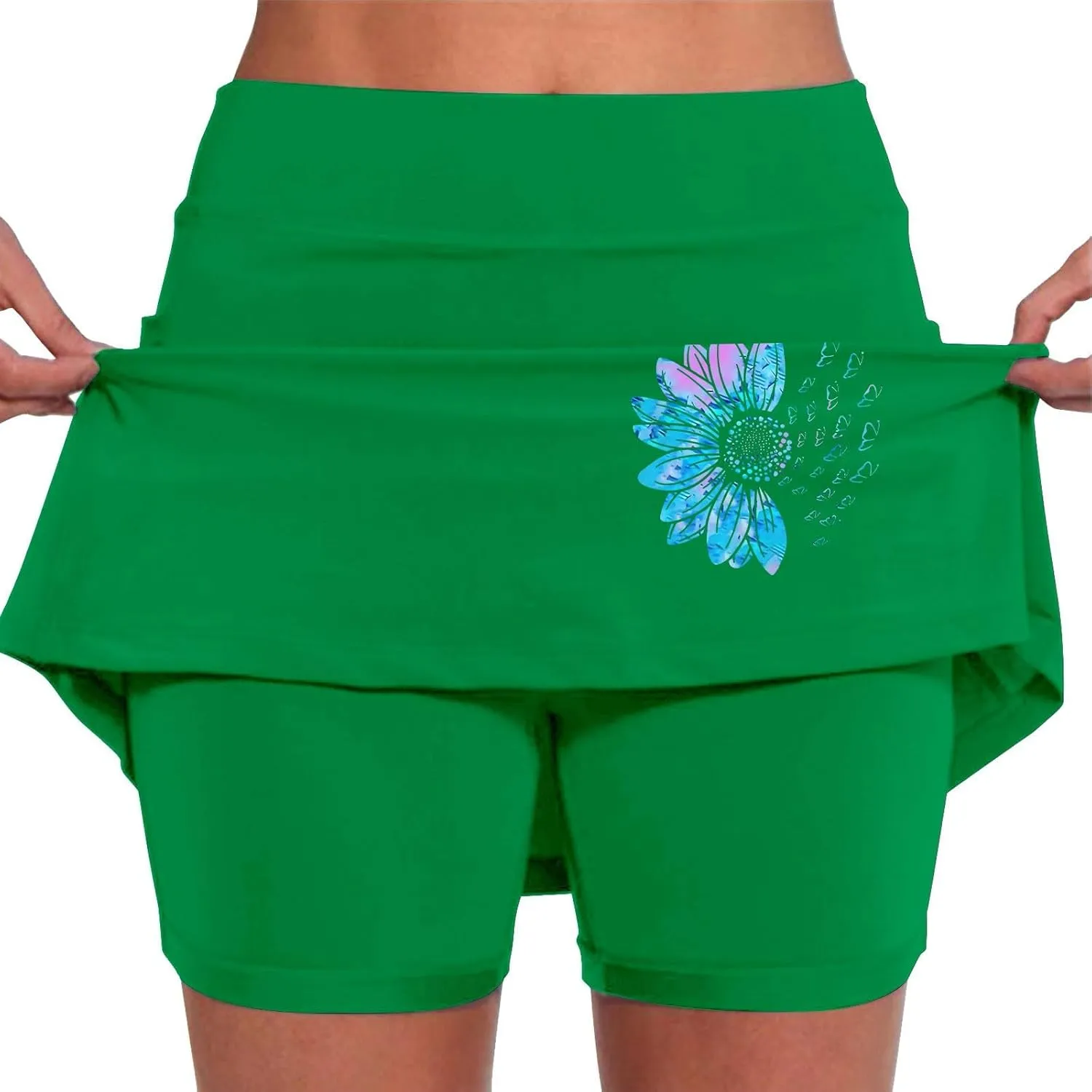 Skorts for Women with Pockets High Waist Tummy Control Skorts Yoga Lightweight Trendy Fit It Outfits with Pockets
