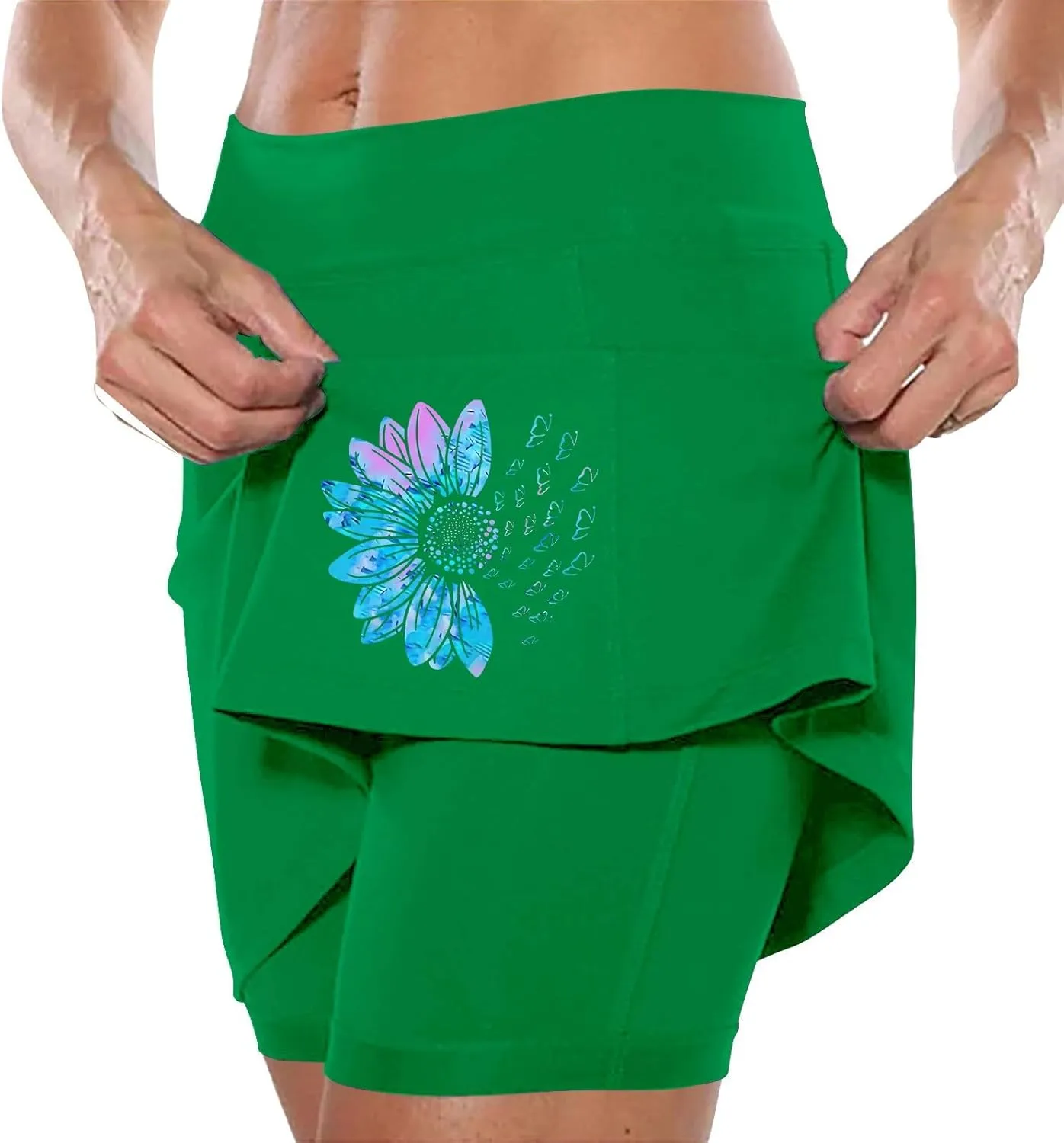 Skorts for Women with Pockets High Waist Tummy Control Skorts Yoga Lightweight Trendy Fit It Outfits with Pockets