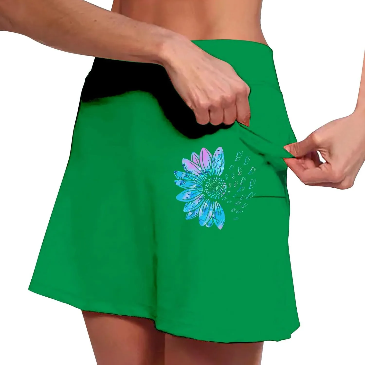 Skorts for Women with Pockets High Waist Tummy Control Skorts Yoga Lightweight Trendy Fit It Outfits with Pockets