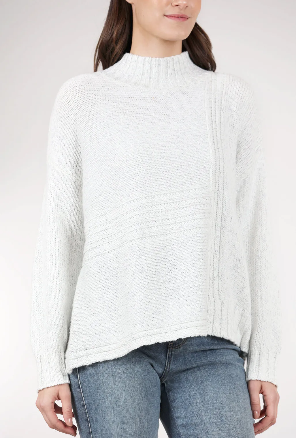 Snow Bunny Funnel Sweater, Winter White