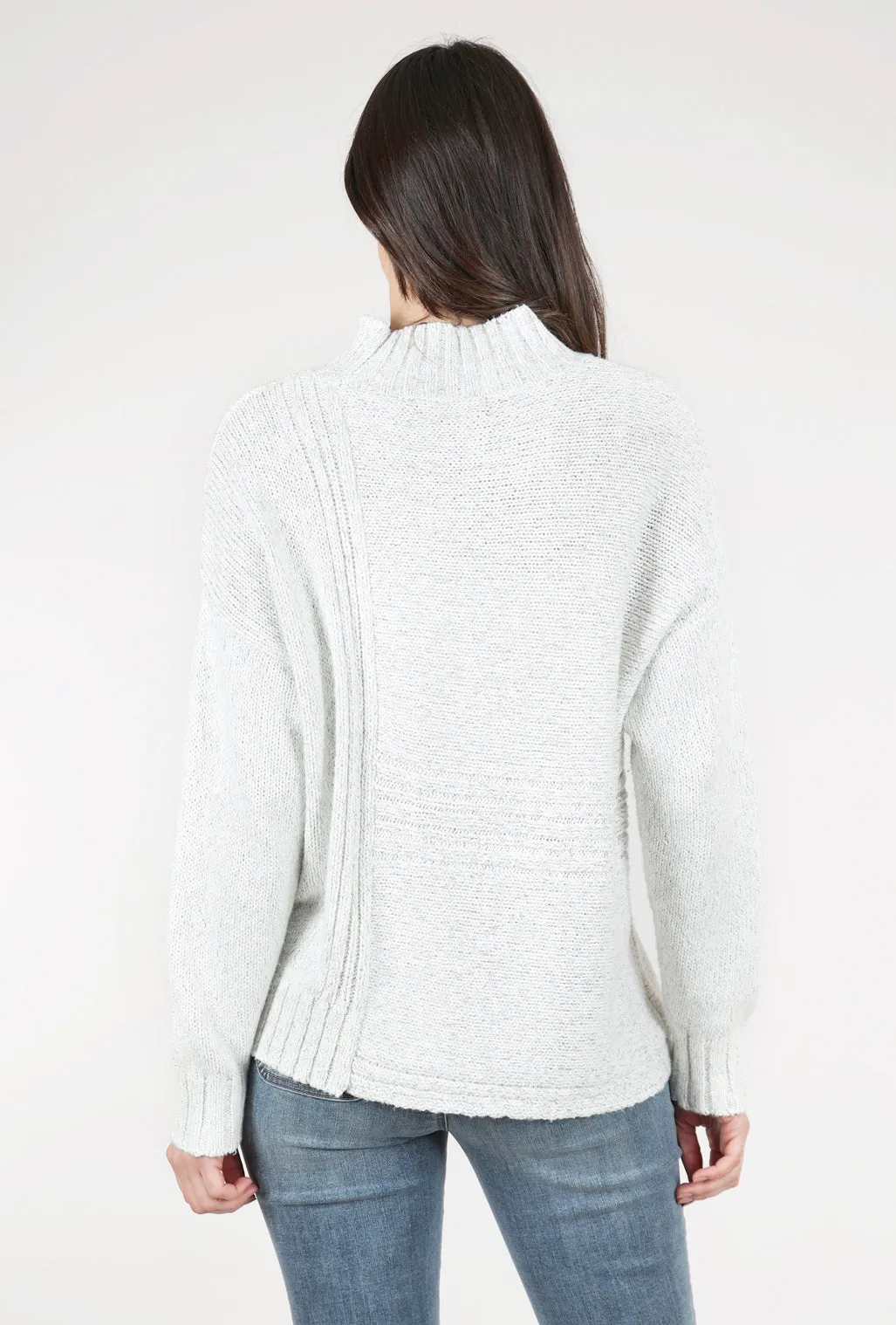 Snow Bunny Funnel Sweater, Winter White