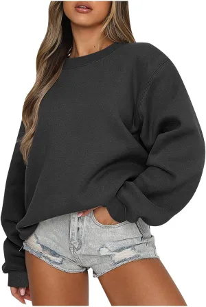 Sweatshirt for Women Crewneck Oversized Long Sleeve Pullover Loose Fit Casual Outfits Fall Sweatshirs 2024