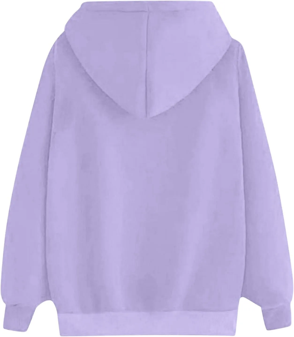 Sweatshirts for Women Casual Long Sleeve Heart Graphic Hoodies Cute Drawstring Oversized Pullover Tops with Pocket