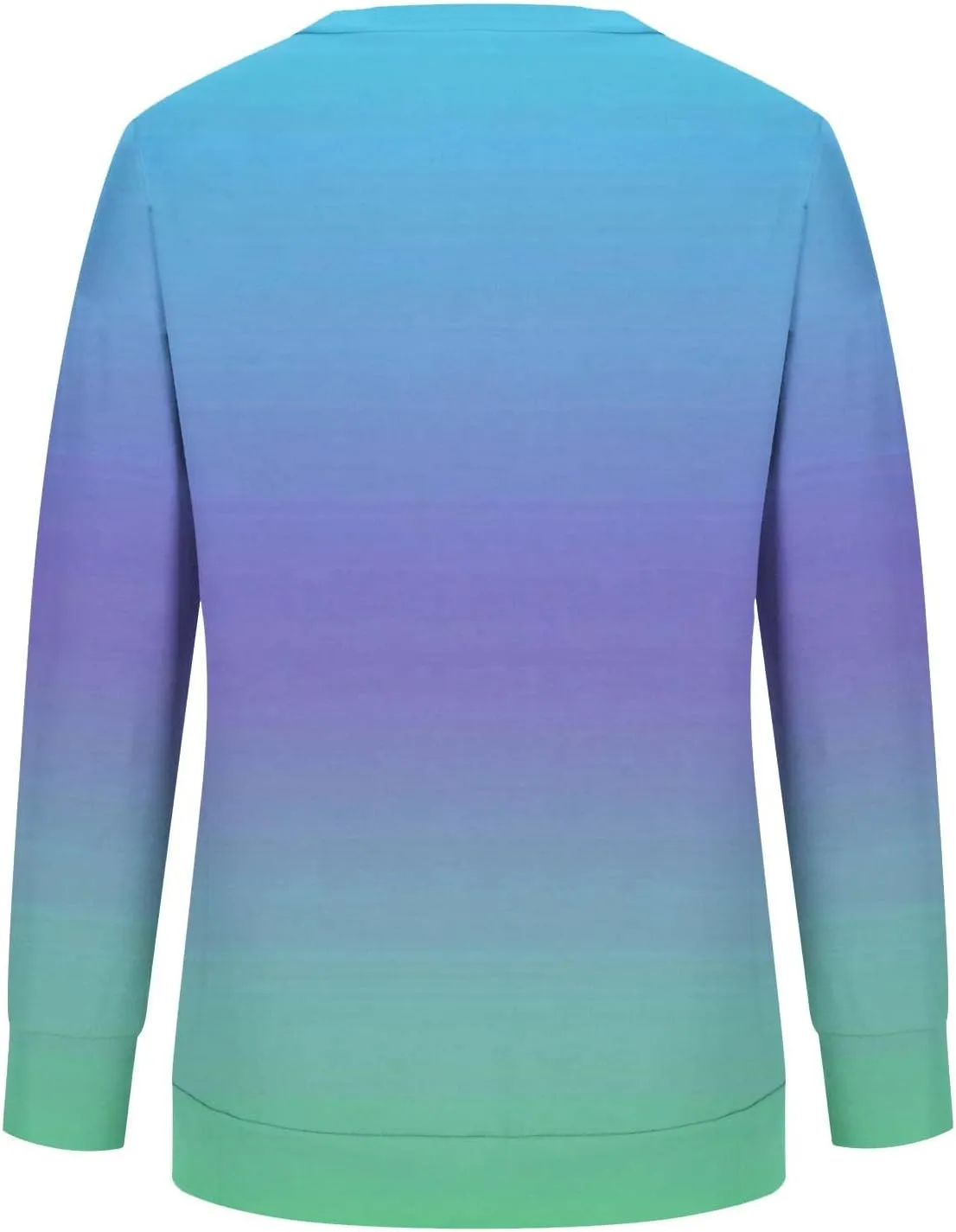 Sweatshirts For Women Color Gradient Trendy Crewneck Long Sleeve Hoodless Pullover Fall Fashion Tie Dye Outfits 2024