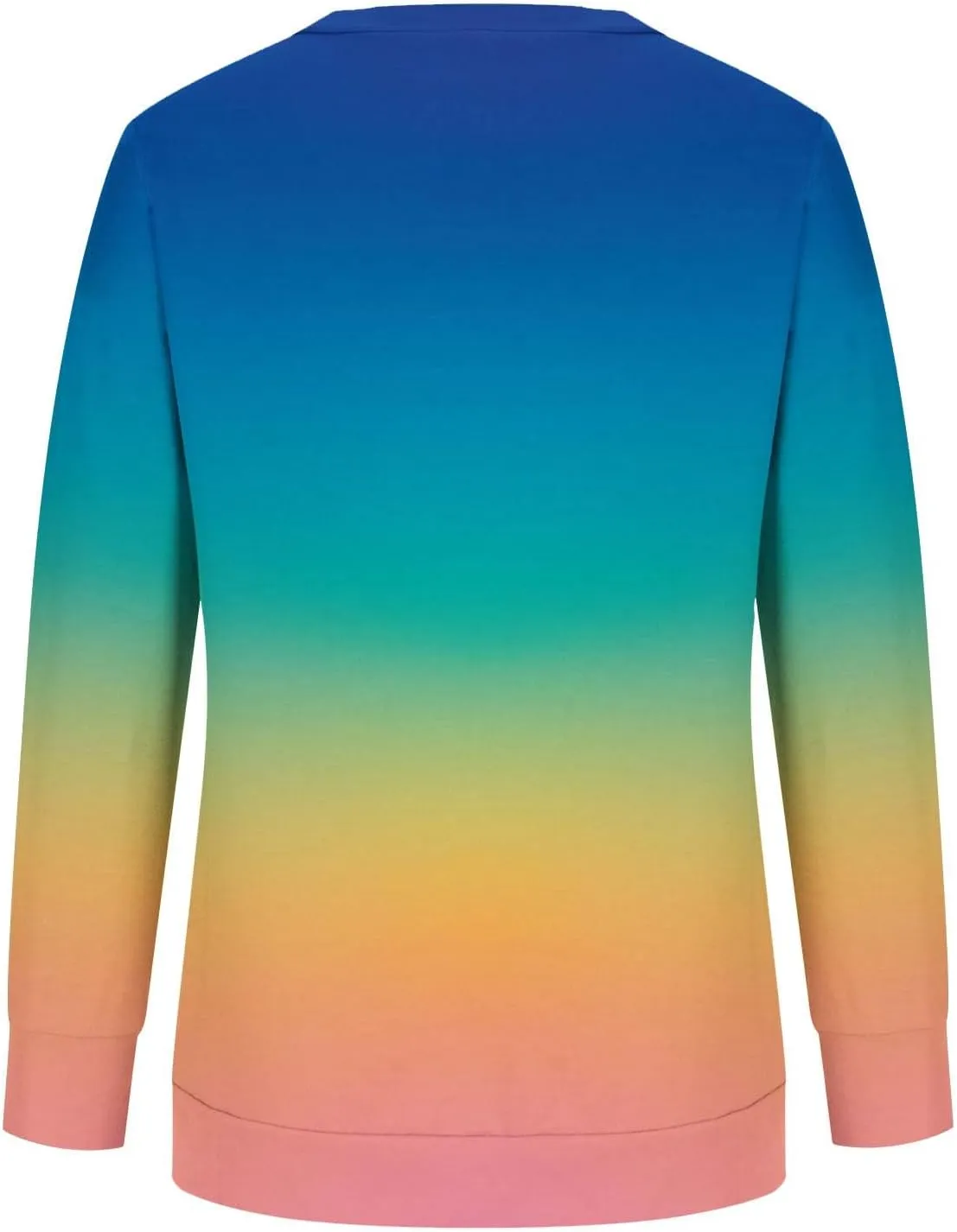 Sweatshirts For Women Color Gradient Trendy Crewneck Long Sleeve Hoodless Pullover Fall Fashion Tie Dye Outfits 2024
